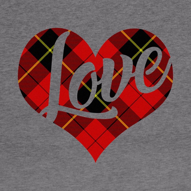 Love Valentine's Day Teacher Plaid Heart by charlescheshire